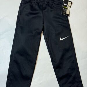 Nike Kids Black Joggers with White Logo